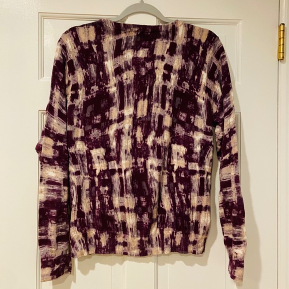 Studio Works Cardigan in Purple Pattern- Size Large - Picture 4 of 7